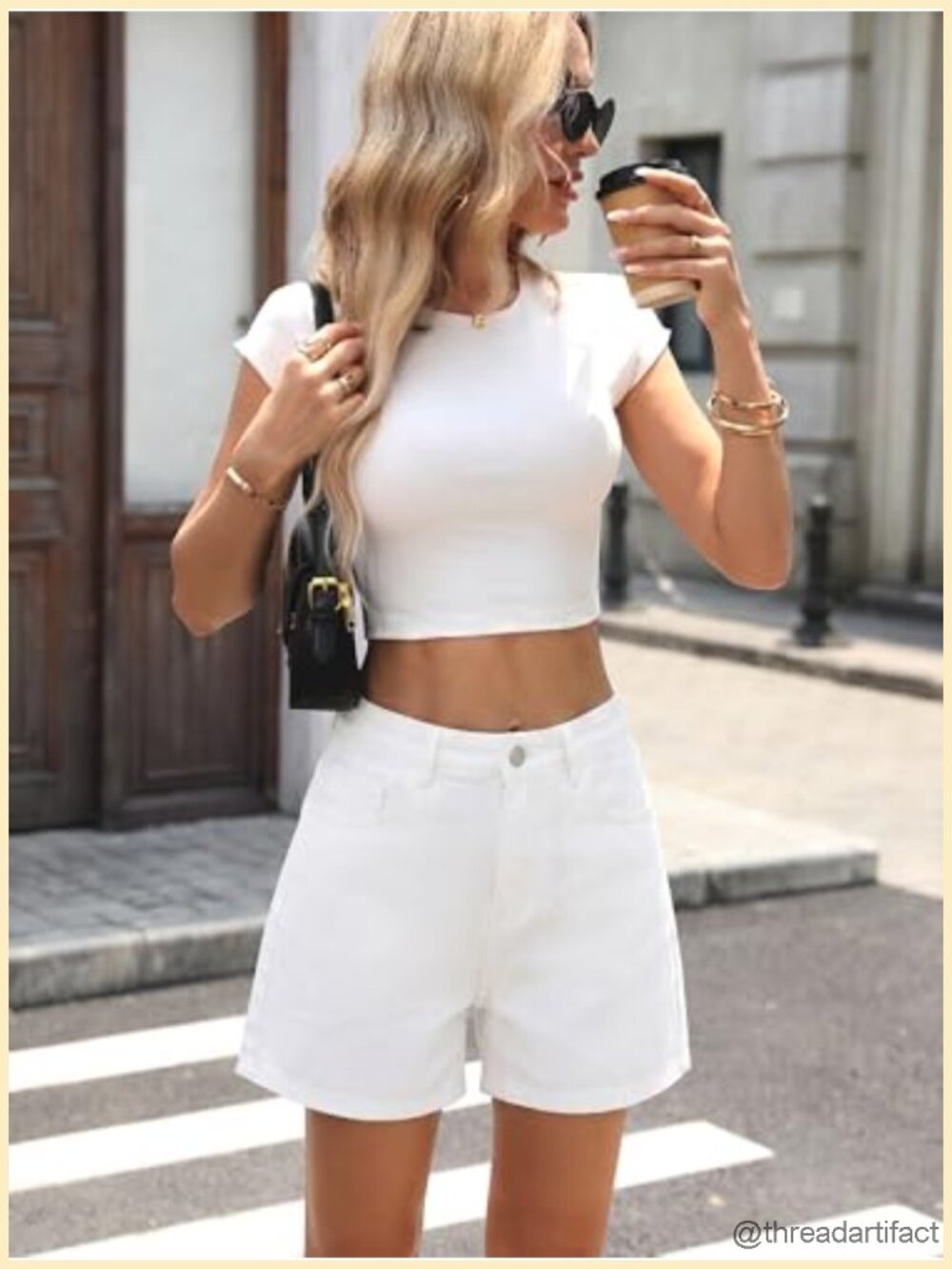 Baggy High Waist Stretchy Denim Bermuda Shorts Summer Casual Loose Fit Jorts - Picture 2 of 5